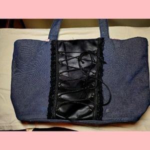 Vintage Victoria Secret denim corset tote